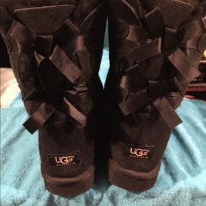 UGG Suede Bow Boots